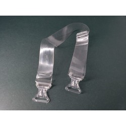 Alça  PVC 18mm × 40 cm com click e regulador transparente